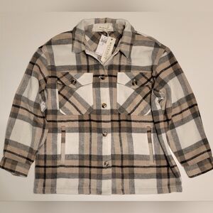 Workshop Republic Clothing Co Flannel Shacket NWT! Medium